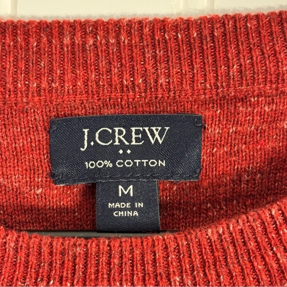J. Crew Raglan Budded Men's Red 100% Cotton Business Casual Sweater Size Medium - Picture 7 of 12